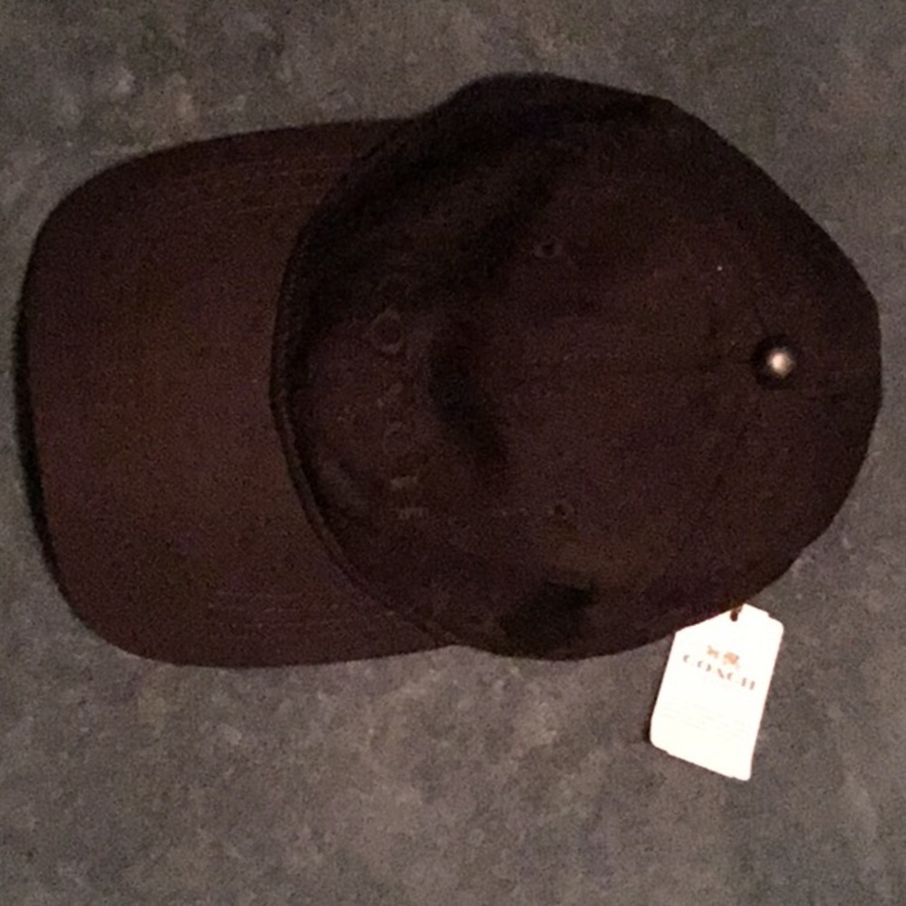 Coach NWT Black Adjustable Cap 100% Cotton